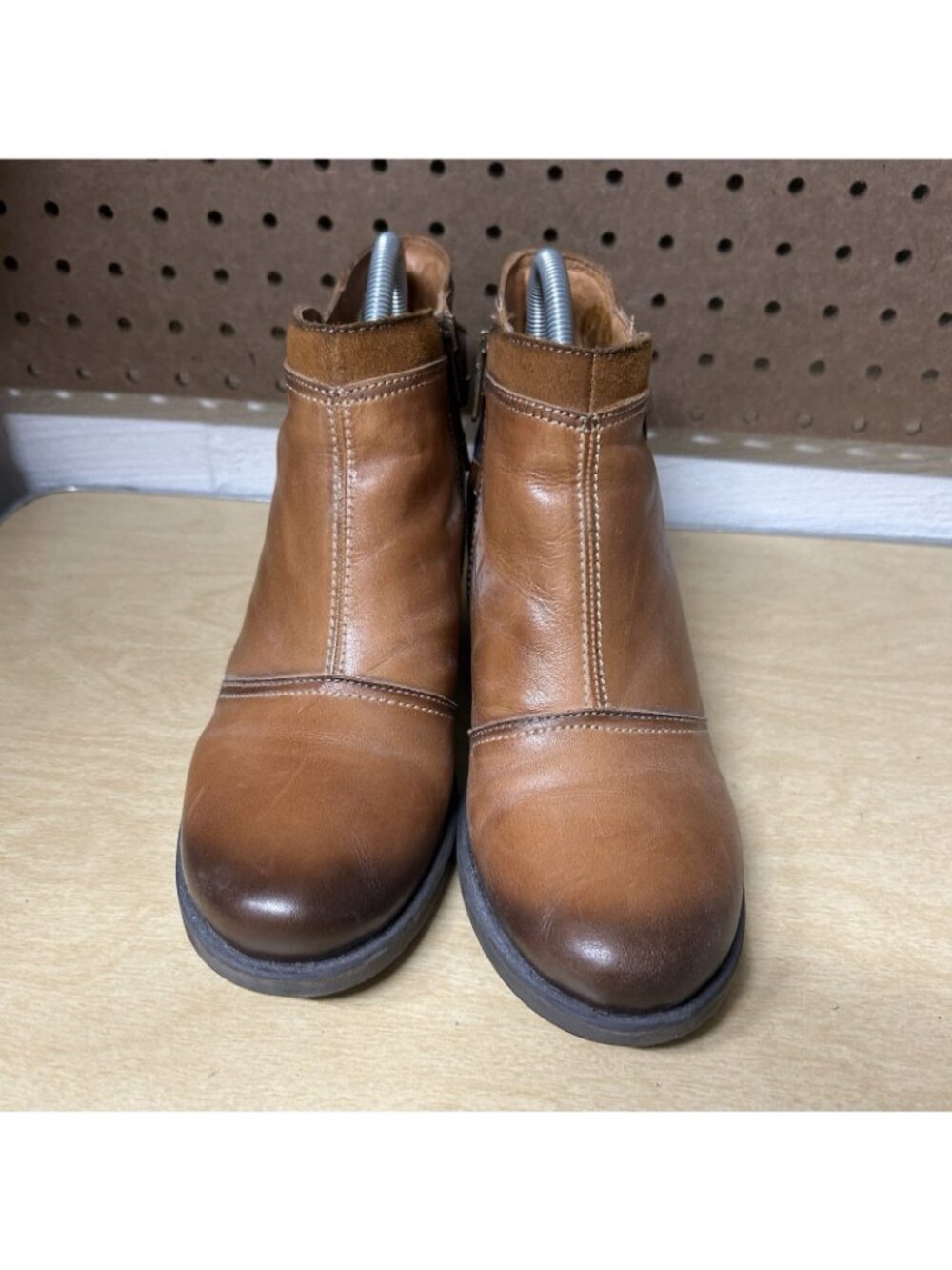 PIKOLINOS Le Mans Brown Leather Boots Size 38 Womens Side Zipper - Picture 3 of 9